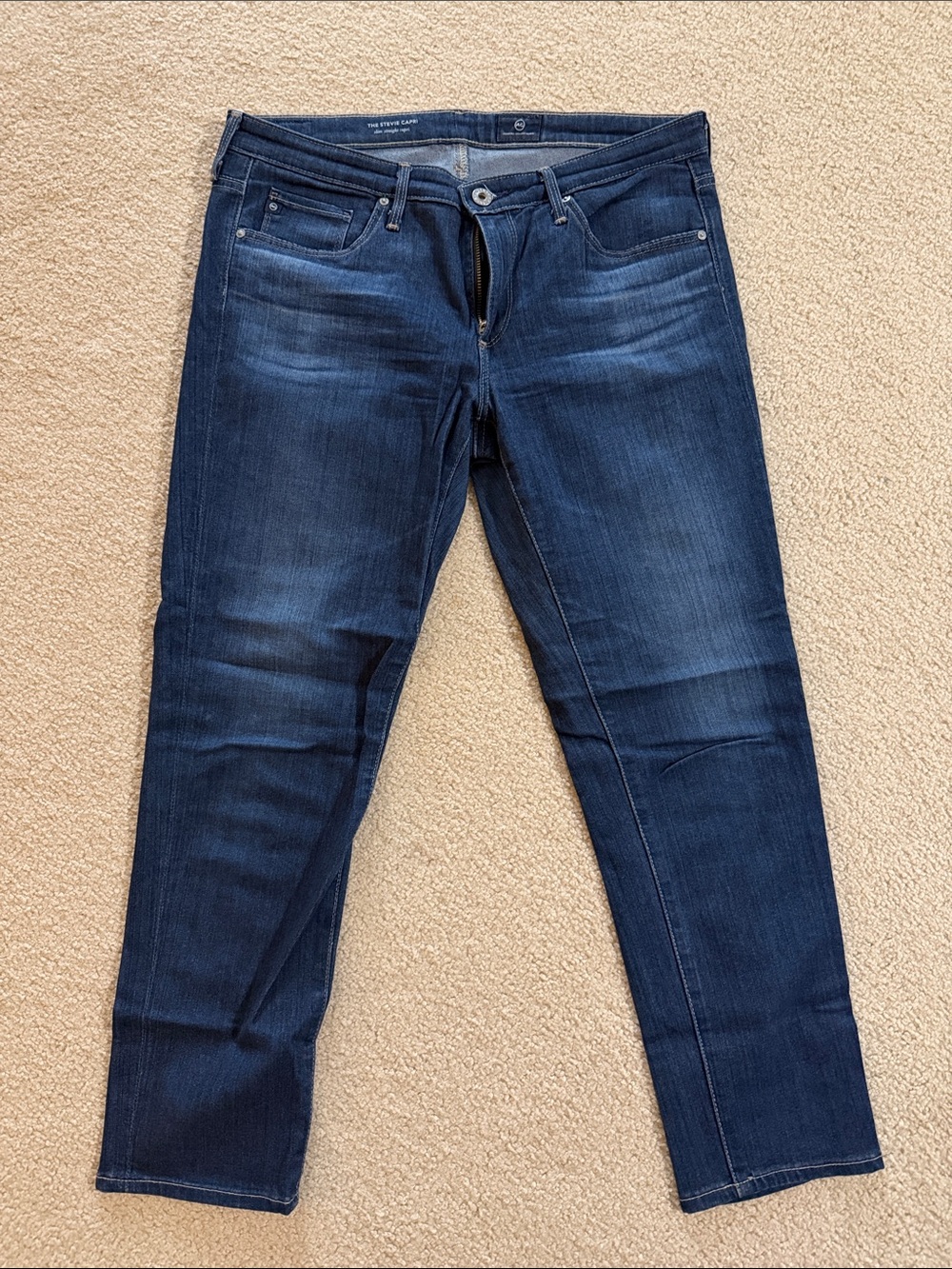 AG Adriano Goldschmied Dark Indigo Straight Leg Jeans